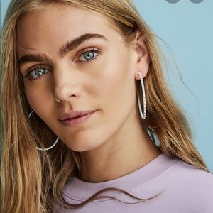 Kendra Scott Val matte white hoop